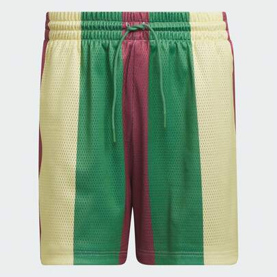Adidas 男女通用撞色印花宽松舒适运动休闲抽绳短裤 IY7393，夏季