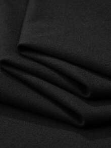 Spring/Summer/Autumn Minimalist Vacation Elastic Printed Sports Casual Hooded Vest - 黑色 - 查看 5