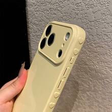 1 Ốp lưng điện thoại hình trái tim màu vàng kem | Bảo vệ camera lớn | Vỏ silicon mềm chống sốc | Tương thích với iPhone 17/17AIR/17PRO/17PROMAX/16/7/8/11/12/13/14/X/XR/Xs/Plus/Pro/Pro Max/SE2 - Màu vàng - Xem 5