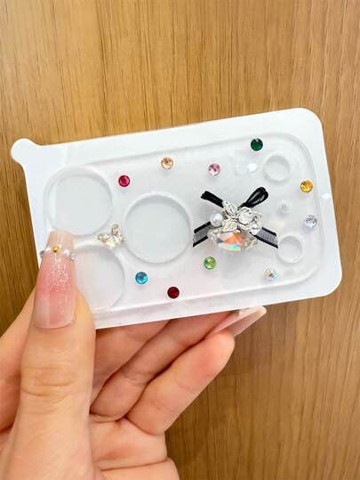 Protector de lente de cámara de vidrio templado con decoración de lazo lindo 3D y cristales de colores compatible con iPhone 17 Pro Max y 17 Pro, accesorios anti-arañazos para la cámara