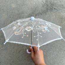 迷你蕾丝伞道具，透明刺绣伞，适用于时装秀装饰、摄影道具、景区用伞、玩具伞，适合夏季、海滩、婚礼、节日、生日等场合。 - 彩色 - 查看 6