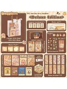 1 Bộ quà tặng văn phòng phẩm chủ đề Capybara cơ bản/cao cấp/cao cấp, phần thưởng học tập, quà tặng sinh nhật, quà tặng lớp học, quà tặng trở lại trường, quà tặng đồ dùng học tập chất lượng cao, thích hợp cho Giáng sinh, học sinh và người yêu động vật (Một số kiểu màu có thể ngẫu nhiên) - Nhiều màu - Xem 14