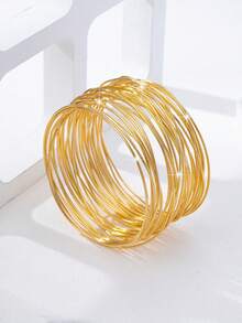 1 Peça Pulseira Envolvida em Estilo Boêmio para Mulheres, Adequada para Festivais e Festas - Ouro amarelo - Visão 2