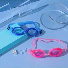Kính bơi có thể điều chỉnh, kèm kẹp mũi và nút bịt tai, chống thấm nước, chống sương mù, không rò rỉ nước dành cho người lớn. - A - Xem 8