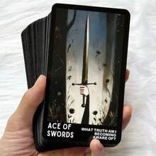 Shadow Tarot, 80 Original Tarot Cards Deck With Keywords, Modern Illustration Design, Inner Reflection, Card Games, 12*7cm, 14+ - Multicolor - View 3