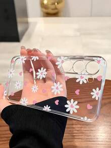 1个粉色爱心花朵软壳手机壳，兼容华为荣耀、Galaxy A04e/12/A13/A14/A34/A50/A52/A53/A54/S21/S22/S23/S24/S25/S25Ultra/S25FE/S26/S26 Plus/S26 Ultra/S26 Edge、6A/7A/8A、12T/13T/15T/15T Pro - 無色 - 查看 3