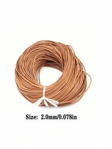 Leather Rope Vegetable-Tanned Leather Round Leather Rope Retro Genuine Leather DIY Weaving Necklace Bracelet Rope - Multicolor - View 14