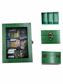 1 Piece Anxiety Bookshelf (Contains 60 Books) Get Rid Of Your Anxiety, Mini Book Matchbox Dollhouse.Ornaments, Decorate Your Room And Fill It With A Scholarly Atmosphere. Even When You Are Alone, You Have Its Company, Reducing Your Anxiety.Mini Decorations, Party Gifts Suitable For Friends And Relatives, Lovers When Small Gifts, Can Be Placed In The Room, Office, Private Places When Decoration - View 2