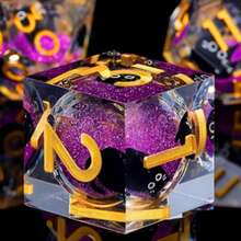 1pc Cute Liquid Glitter Cat D6 Dice, Handmade Semi-Transparent Polyhedral Dice, Suitable For MTG, RPG, Pathfinder, Tabletop Games, Birthday, Holiday Gifts, Party Decor - Multicolor - View 9
