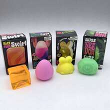 Easter Gift 4 Pack Squishy Toys, Swirl Cube & Bunny Squishies, Cute Squishies For Party Favors & Stress Relief N.E.E D.O.H - 4 quả trứng Phục Sinh - Xem 8