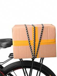 1 pieza Cuerda elástica para bicicleta, Banda elástica 3 en 1 con dos cubiertas de plástico, Gancho de cuerda elástica expandible, Cuerda de equipaje para bicicleta de montaña, Cuerda de sujeción para portaequipajes, 3 correas de sujeción fijas - Multicolor - Ver 2