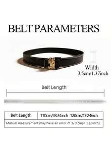 1 pièce Ceinture mode style décontracté pour hommes, modèle Y2, convient pour les adolescents, le style décontracté, les activités extérieures, les sports, les vacances, les voyages, les cadeaux de remise de diplôme, les anniversaires, les tenues de bureau décontractées, les jeans, le port quotidien - Multicolore - Voir 2
