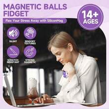 4/6/8/12pcs Magnetic Sensory Fidget Balls, Silicone Shell, Stress Relief Toys, Suitable For Adults And Teenagers, Relieve Hand Pressure, Alleviate Anxiety, Especially For Autism, ADHD, Anxiety Patients, Unisex Christmas Gift, Fun Stress Relief Magnetic Balls, Adult Hand Massager Gift, Suitable For Thanksgiving, Birthday, Christmas And Other Occasions. - 8 chiếc màu đen - Xem 8