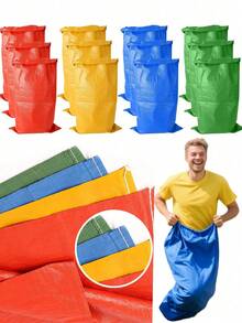 8pcs Outdoor Burlap Sack Hop Bags, Durable Jumping Bags For Outdoor Backyard, Field Day, Birthday Party Games, Outdoor Lawn Games, Family Interactive Sports, Outdoor Party Games, Colorful Hop Bags Suitable For Birthday, Graduation, Party, Field Day - Game Activity Bag - View 7