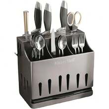 Universal Stainless Steel Knife And Utensil Holder – Countertop Knife Storage Rack, Detachable Knife Block For Kitchen, Storage Rack For, 44596565 - Multicolor - View 1