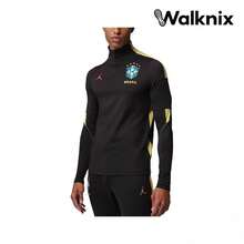 Jordan Dri-Fit Strike Brazil Team Quick-Dry Slim-Fit Pullover Long Sleeve Football Shirt Tops Men - Multicolor - View 1