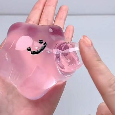 1pc Squishy Stress Relief Toy - Extremely Soft TPU Material, Cute Face Design, Suitable For Office Use - Unique New Year Gift Idea, Imaginative Design