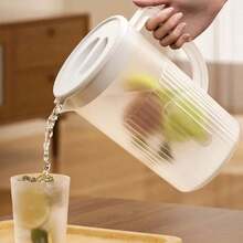 Cold Water Kettle Cold Water Jug Plastic Pitcher With Lid Large Capacity High Temperature Resistant Cold Water Jug For Juice Tea - Green - View 4