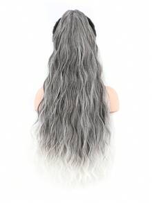 Extensión de cola de caballo de fibra sintética resistente al calor de 26 pulgadas de largo con ondas, adecuada para uso diario de mujeres, estilo de vacaciones de verano y atuendo del Día de San Valentín - Degradado - Ver 11