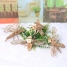 Set de 4 piezas de Figuritas de Modelos 3D de Animales e Insectos - Ranuras precisas, ensamblaje suave, Manualidades de madera de tilo DIY, adecuado como regalo para adultos y adolescentes - Modelo - Ver 8