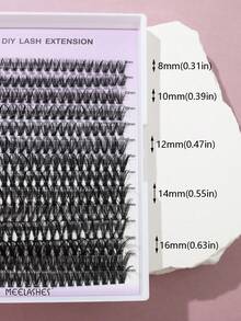 40pcs False Eyelashes Set, Natural Individual Lash Clusters For Beginners With Hot Glue, DIY Segmented Lashes Tool Kit, Eyelashes, False Lashes - Black - View 6