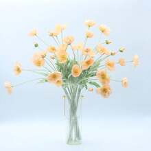 Artificial Silk Poppy Flower Bouquet, Plastic Floral Centerpiece Decoration For Wedding, Home, Kitchen, Garden, Party, Silk Poppy Flower With Stem, Wedding Party Table Centerpiece Decor - Champagne - View 10
