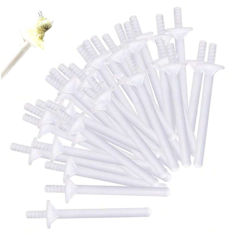 40 que sáp tẩy lông mũi bằng nhựa PP, bộ dụng cụ tẩy lông mũi hiệu quả dành cho cả nam và nữ, giúp làm sạch lỗ mũi. - Trắng - Xem 1