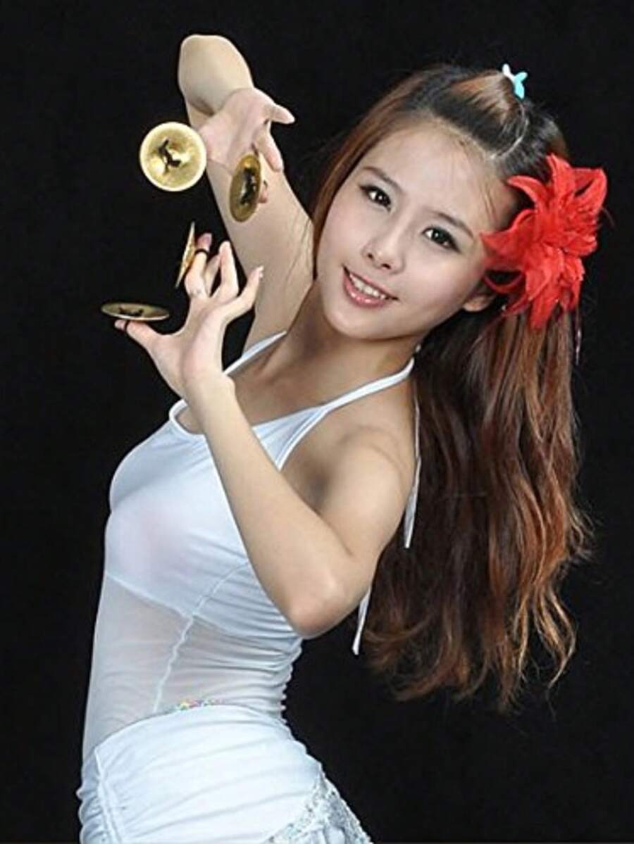 2件套创意指钹乐器，趣味指钹，派对游戏用品，舞台表演配件，礼品收藏品，性价比超高，节日礼物 - 金色 - 查看 1