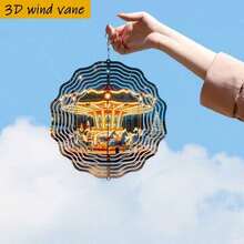 1 pieza Carrusel giratorio soñador 3D, "10in*10in Con gancho giratorio, Giro de 360° DIY creativo, Adecuado para diversos escenarios de regalo festivo - 1PC - Ver 6