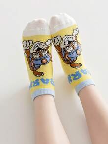 Bộ 1/3/5 đôi tất chống trượt ngẫu nhiên hình Paw Patrol cho trẻ em, tất ngắn cổ cao thoải mái, thoáng khí, họa tiết hoạt hình dành cho bé trai, cỡ 2-14 tuổi. - Nhiều màu - Xem 6