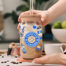 Bộ 4 miếng dán chuyển nhiệt UV DTF cho cốc thủy tinh 16oz (9.4x4.3in) không cần nhiệt, Y Chisme Mexican Concha Pan Dulce, Nhãn dán danh sách đồ uống cà phê đá cho cốc Libbey, Quà tặng DIY kiểu Latina - Latina 01 - Xem 8