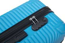 YSTYLE Ultra-Light And Spacious Hardside Trolley Suitcase, Side Combination Lock With TSA, 4 Wheels For Easy Transport - Mint Blue - View 4
