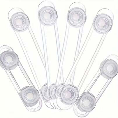 2/4/6/8/10/12个装儿童安全锁 - 适用于橱柜锁 - 柔软可弯曲锁，适用于橱柜、抽屉、衣柜、烤箱、冰箱、衣柜、门窗