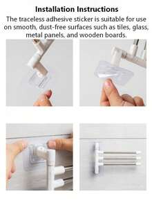 1 chiếc giá treo khăn bằng thép không gỉ, có thể gập lại và xoay được, dùng trong phòng tắm. - trắng - Xem 10