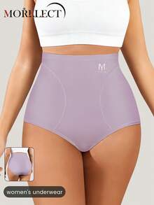 Morelect Women's High Waist Briefs, Shaping, Tummy Control, Skin-Friendly, Comfortable - Mauve Purple - View 2