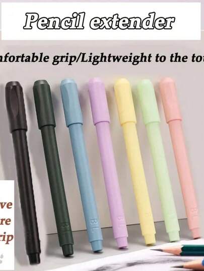 4/6 PCS Pencil Extender Art Pen Grip Pen Holder Sketching Pencil Colored Pencil Case Extension Art Supplies School Office Supplies