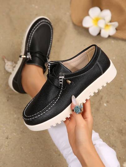 Giày bệt mũi tròn kiểu dáng mới mùa xuân/thu dành cho nữ, có nơ trang trí, nhẹ và thoải mái cho các hoạt động thể thao ngoài trời.