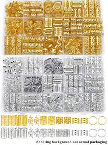 140pcs Metal Hair Clips, Hair Ties, Hair Accessories Suitable For Braids, Adjustable Hair Jewelry Accessories - Multicolor - View 1