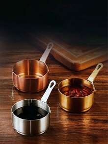 Bộ 2/4 chén đựng nước chấm bằng thép không gỉ có tay cầm, chén đựng tương cà sáng tạo, giá đựng nước chấm cho nhà hàng. - Nhiều màu - Xem 5