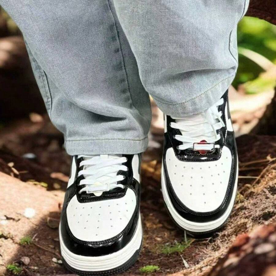 phantombear Tênis confortáveis de bico redondo com cadarço, modelo 2026, disponíveis em tamanhos masculinos e femininos, ideais para a escola, inclusive tamanhos plus size. Acompanha caixa para sapatos. Ótima opção de presente para estudantes.
