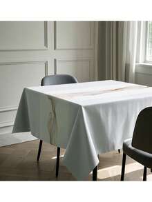 1 pièce Nappe rectangulaire, 100% polyester, convient pour la salle à manger, le bureau, le bureau, la décoration de la maison, la cuisine, le pique-nique, le cadeau - Multicolore - Voir 5