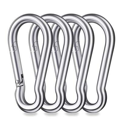 Gancho de presión de resorte de acero inoxidable 304, hebilla de llavero para exteriores, gancho de  resistente de 300 libras, hebilla de elevación, hebilla de cadena, rop para mascotas