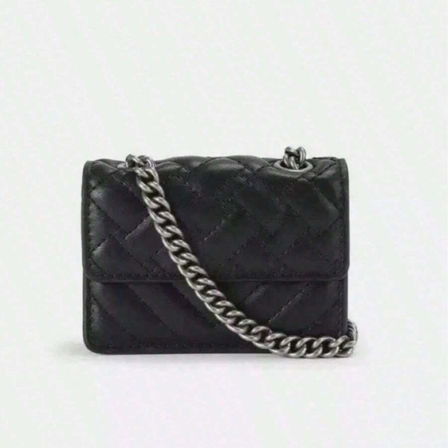 Kurt 1 Geiger 2025New Mini Crossbody Bag, Shiny And Versatile Chain Single-Shoulder French Genuine Version, Crossbody Bag, Single-Shoulder Bag.Suitable For Use In Winter. Suitable As A Gift To Give To Others.Crossbody Bags For Women.Christmas Gifts.Gifts For Women.Purses And Bags Women.Bolsas Elegantes Para Mujer.Carteras.Christmas Gift,Christmas Gift For Girlfriend, - 黑色 - 查看 1