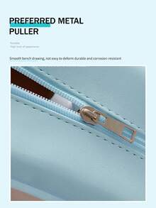 Túi đựng đồ vệ sinh cá nhân chống thấm nước màu xanh nhạt, tiện lợi mang theo, thích hợp làm quà tặng cho bạn gái. - Màu ngọc lam - Xem 4