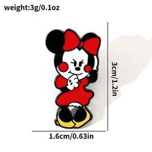 Disney Bộ 10 chiếc ghim cài áo hình chuột Mickey dễ thương kiểu retro, thích hợp để trang trí ba lô, quần áo và túi xách. - Nhiều màu - Xem 8