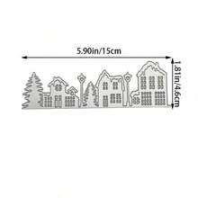 1 khuôn cắt kim loại kỳ diệu - Hình cây thông Noel và ngôi nhà tinh tế, thích hợp cho nghệ thuật giấy DIY, làm sổ lưu niệm và làm thiệp, cắt chính xác, dễ dàng tháo khuôn. - Bạc - Xem 3