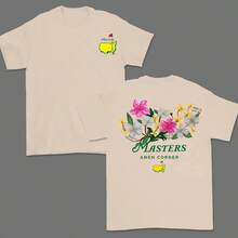 Masters Amen Corner Golf Shirt, Soft Vintage Cotton T-Shirt, Breathable Classic Collar, Casual Menswear,  Sportswear Giftsummer Outfits For Women - Sand - 查看 11