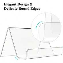 2/12pcs Acrylic Business Card Holder, Transparent Card Display Stand, Desktop Card Organizer - Clear - View 5