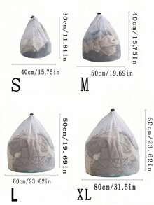 1个抽绳网眼洗衣袋，加厚细网眼，适用于洗衣机，可悬挂收纳精致衣物，多功能衣物收纳网袋，可壁挂，大容量脏衣收纳袋，适用于浴室、公寓、卧室、洗衣房、度假旅行、邮轮旅行等场合，是返校必备用品。 - 白色 - 查看 9