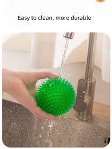 4个装，带声音的橡胶球，可咀嚼，多种颜色，互动式狗狗洁牙玩具，宠物训练和趣味游戏，室内外幼犬幼猫礼物 - 彩色 - 查看 9